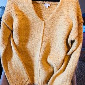Mustard brilliant yellow sweater